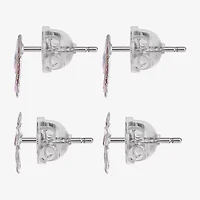 Girls Sterling Silver 2 Pair Earring Set