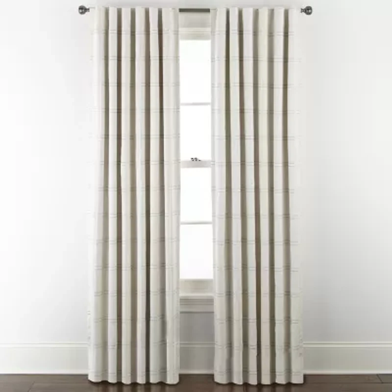 Linden Street Grayson 3-Ways To Hang 100% Blackout Rod Pocket Back Tab Top Single Curtain Panel