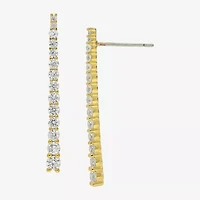 Sparkle Allure Womens Cubic Zirconia 14K Gold Over Brass Drop Earrings