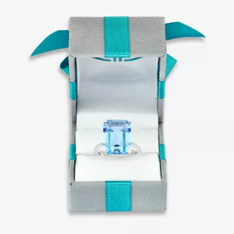 Effy Final Call Womens Genuine Gemstone & White Sapphire Sterling Silver Cocktail Ring