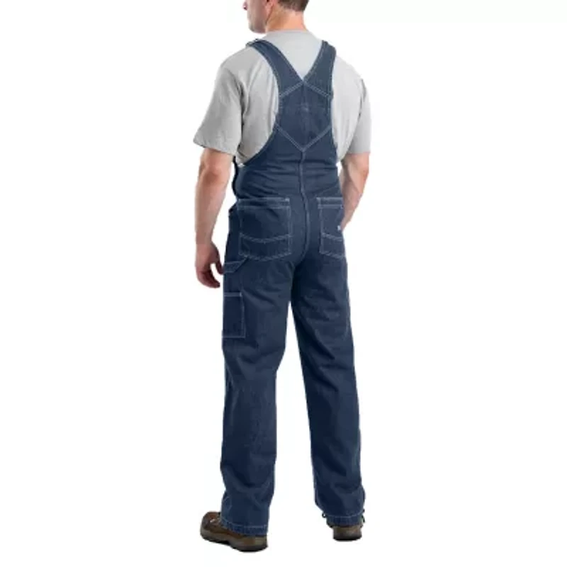 Berne Vintage Washed Denim Bib Mens Workwear Overall