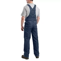 Berne Vintage Washed Denim Bib Mens Big and Tall Workwear Overall