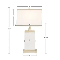 Hampton Hill Signature Colette Rectangular Ceramic Table Lamp