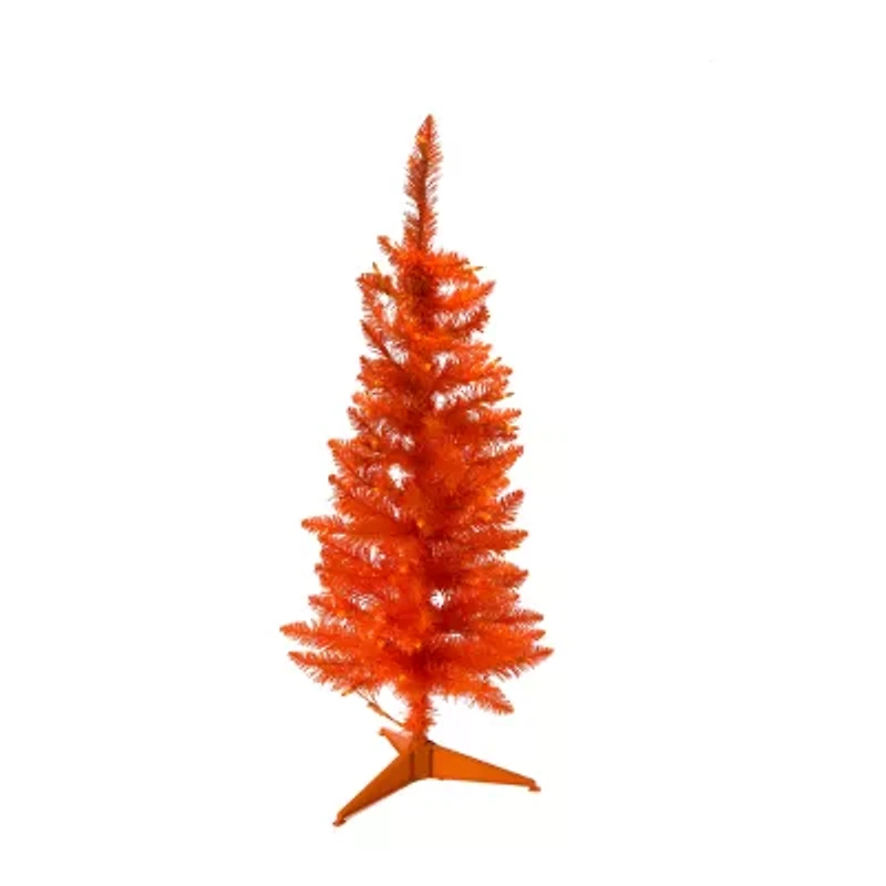 Kurt Adler 3 Foot Pre-Lit Slim Orange Tree