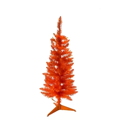 Kurt Adler 3 Foot Pre-Lit Slim Orange Tree
