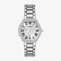 Armitron Womens Crystal Accent Silver Tone Bracelet Watch 75/5907mpsv