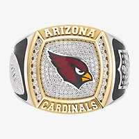 True Fans Fine Jewelry Arizona Cardinals Mens 1/2 CT. Natural White Diamond 10K Two Tone Gold Fashion Ring
