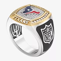 True Fans Fine Jewelry Houston Texans Mens 1/2 CT. Natural White Diamond 10K Two Tone Gold Fashion Ring
