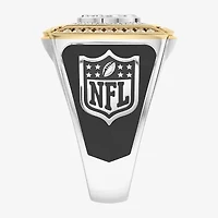 True Fans Fine Jewelry Pittsburgh Steelers Mens 1/2 CT. Natural White Diamond 10K Two Tone Gold Fashion Ring