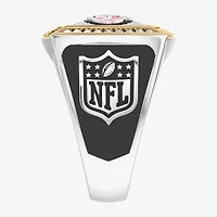 True Fans Fine Jewelry San Francisco 49ers Mens 1/2 CT. Natural White Diamond 10K Two Tone Gold Fashion Ring