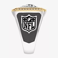 True Fans Fine Jewelry Philadelphia Eagles Mens 1/2 CT. Natural White Diamond 10K Gold Sterling Silver Fashion Ring
