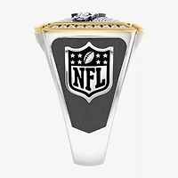 True Fans Fine Jewelry Denver Broncos Mens 1/2 CT. Natural White Diamond 10K Two Tone Gold Fashion Ring