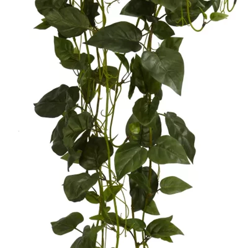 Nearly Natural Philodendron Hanging Basket Artificial Plant
