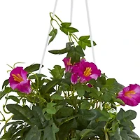 Nearly Natural 30" Petunia Hanging Basket Artificial Plant