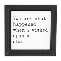 Cheungs Fairgrove Square Wood "Wish" Wall Sign