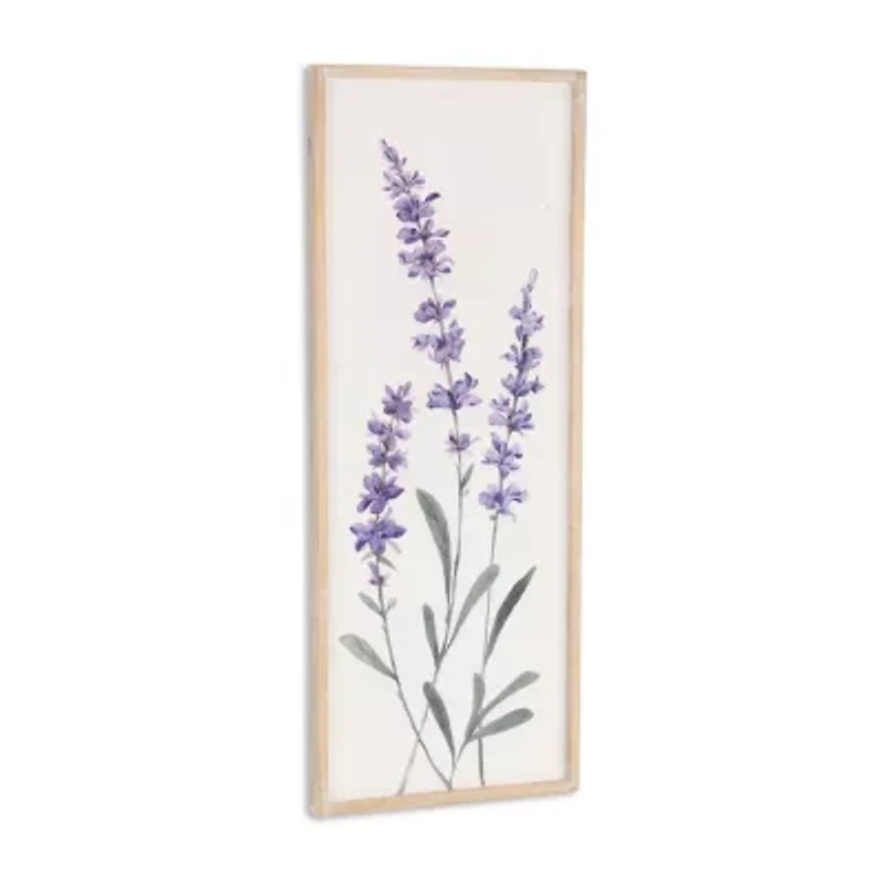 Cheungs Lyulia Lavender Bouquet Left Wood Wall Art
