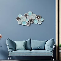 Cheungs Coastal Flower Burst Metal Wall Art