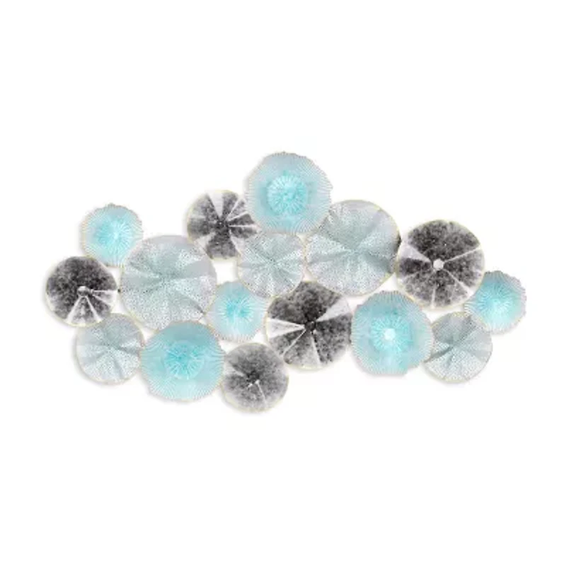 Cheungs Coastal Flower Burst Metal Wall Art