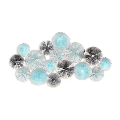 Cheungs Coastal Flower Burst Metal Wall Art