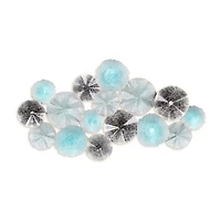 Cheungs Coastal Flower Burst Metal Wall Art