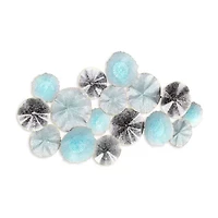 Cheungs Coastal Flower Burst Metal Wall Art