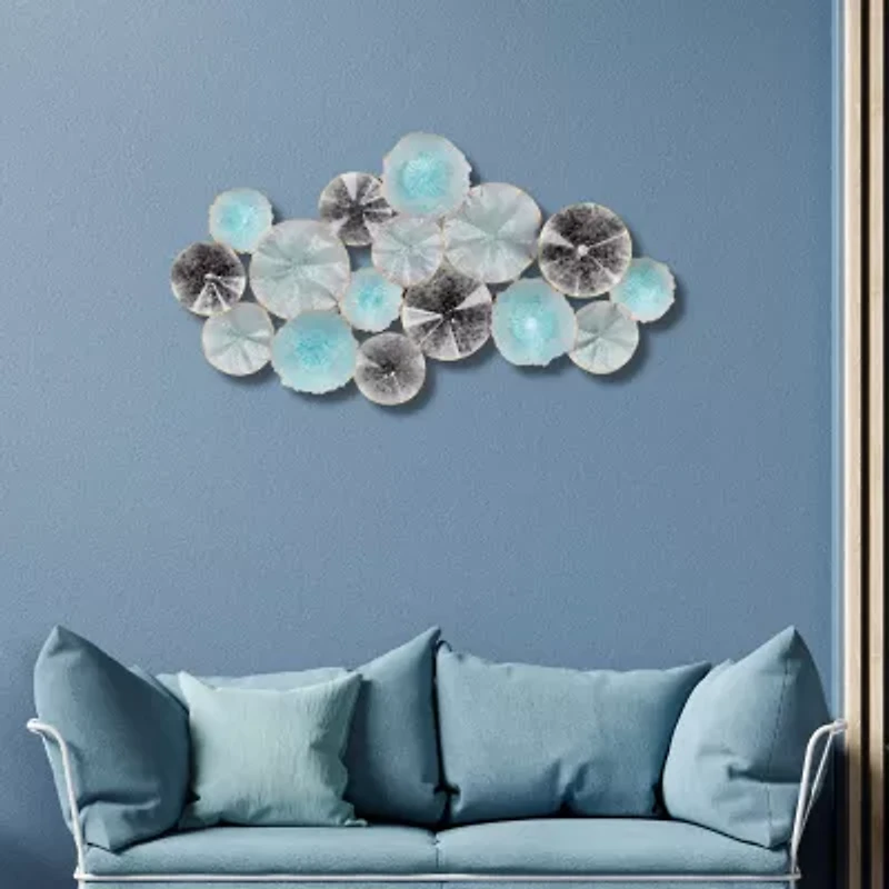 Cheungs Coastal Flower Burst Metal Wall Art