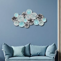 Cheungs Coastal Flower Burst Metal Wall Art