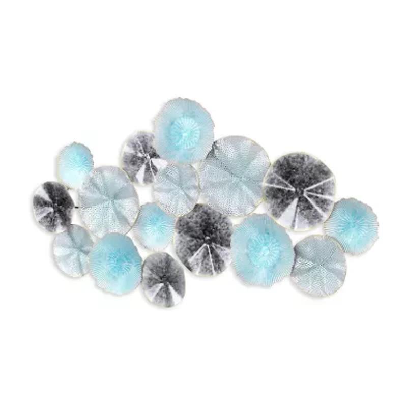 Cheungs Coastal Flower Burst Metal Wall Art