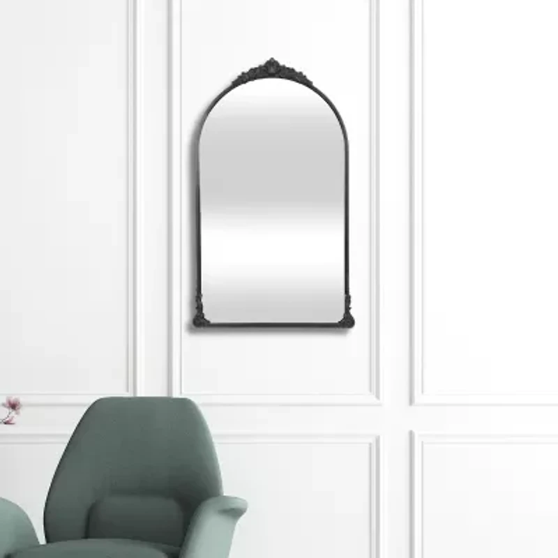 Cheungs Everlaine Modern Victorian Black Wall Mount Wall Mirror