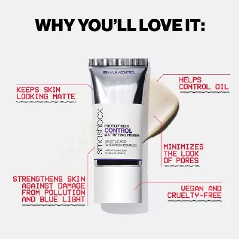 Smashbox Photo Finish Control Mattifying Face Primer With Salicylic Acid