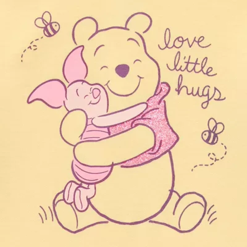 Disney Baby Girls Winnie The Pooh Crew Neck Long Sleeve Bodysuit