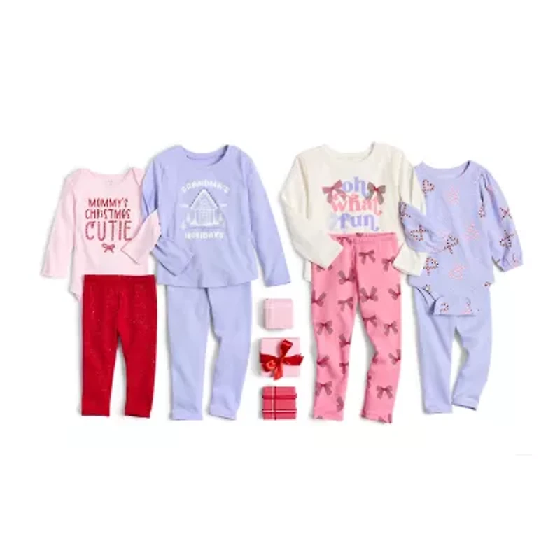 Okie Dokie Shimmer Baby Girls Fleece Skinny Full Length Leggings