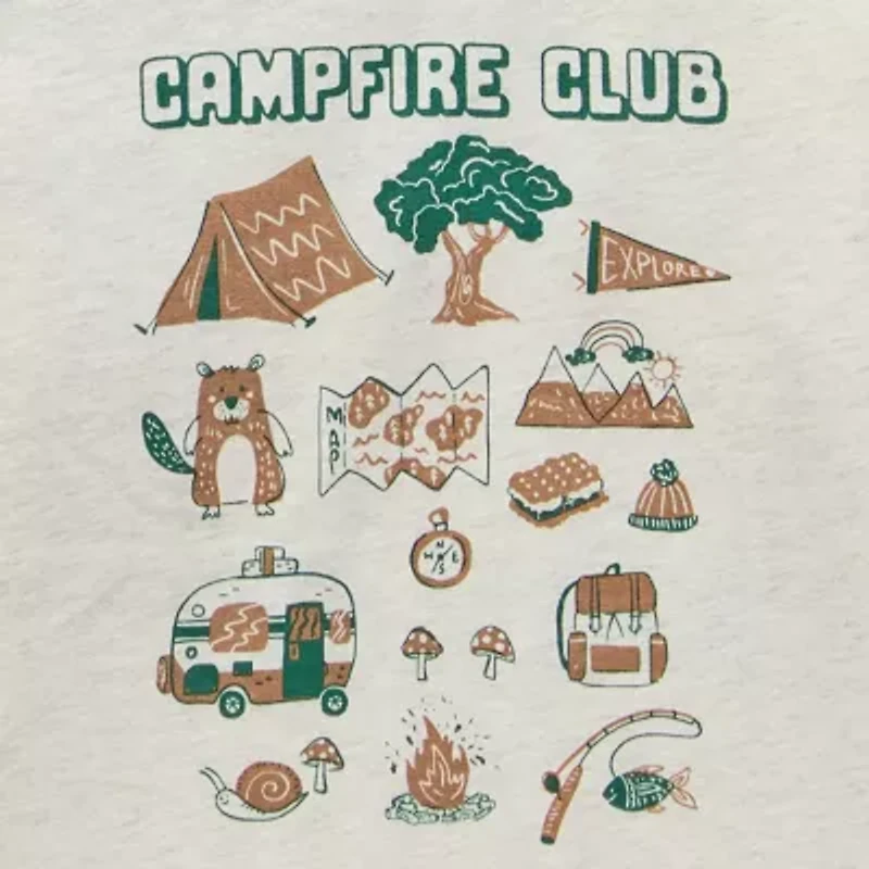 Okie Dokie Toddler & Little Boys Crew Neck Long Sleeve Regular Fit 2-pc. Graphic T-Shirt