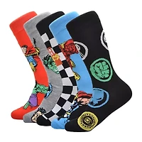 Mens 5 Pair Marvel Crew Socks