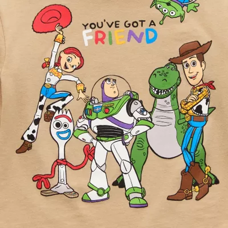 Toddler Boys Crew Neck Long Sleeve Regular Fit Buzz Lightyear Jessie Toy Story Graphic T-Shirt
