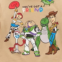 Toddler Boys Crew Neck Long Sleeve Regular Fit Buzz Lightyear Jessie Toy Story Graphic T-Shirt