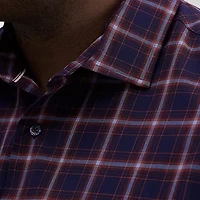 Haggar Mens Long Sleeve Regular Fit Big and Tall Button-Down Shirt