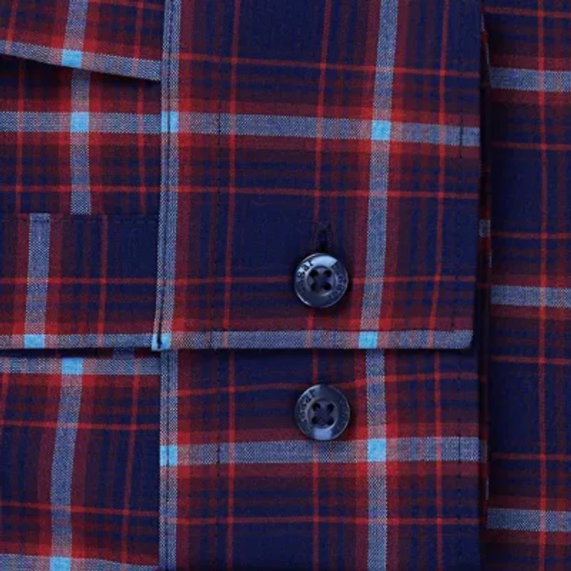 Haggar Mens Long Sleeve Regular Fit Big and Tall Button-Down Shirt