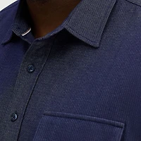 Haggar Mens Long Sleeve Regular Fit Big and Tall Button-Down Shirt