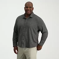 Haggar Mens Long Sleeve Regular Fit Big and Tall Button-Down Shirt