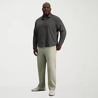 Haggar Mens Long Sleeve Regular Fit Big and Tall Button-Down Shirt