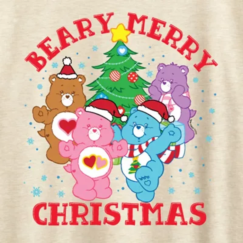 Womens Crew Neck Short Sleeve Regular Fit Care Bears Graphic T-Shirt