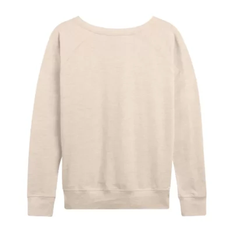 Womens Round Neck Long Sleeve Regular Fit Graphic T-Shirt