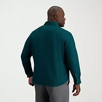 Haggar Mens Long Sleeve Regular Fit Big and Tall Button-Down Shirt