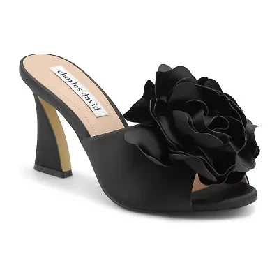 Charles David Kam Womens Round Open Toe Spool Heel Pumps