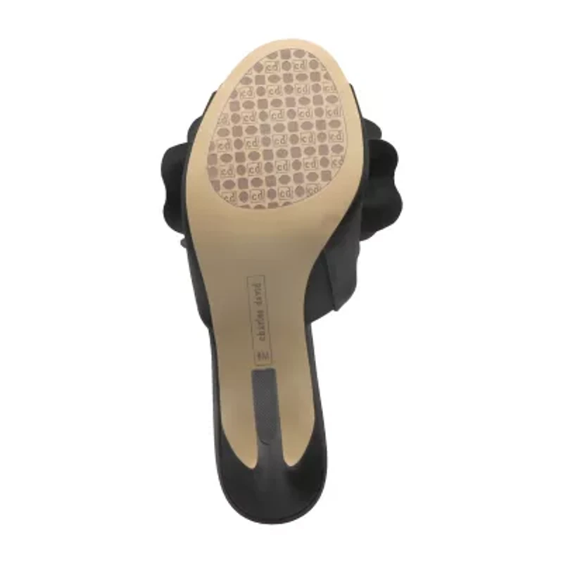 Charles David Kam Womens Round Open Toe Spool Heel Pumps