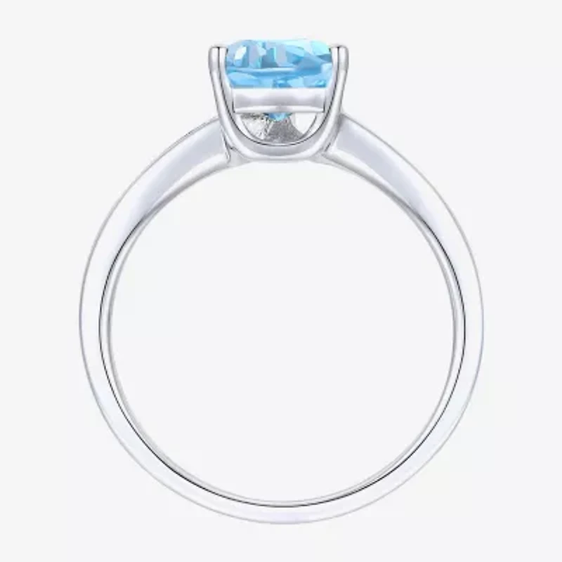 (I-J/I2-I3) Womens 1/10 CT. T.W. Natural Diamond and Genuine Gemstone 10K Gold Pear Side Stone Bypass  Cocktail Ring