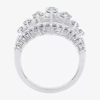 (G, Si1-Si2) Womens 2 1/2 CT. T.W. Lab Grown White Diamond 10K Gold Cocktail Ring