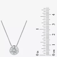 (F / Si2) Womens 2 CT. Lab Grown White Diamond 10K White Gold Round 18 Inch Pendant Necklace