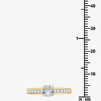 (H-I/I1) Womens 1 CT. T.W. Lab Grown White Diamond 14K Gold Over Silver Side Stone Bridal Set